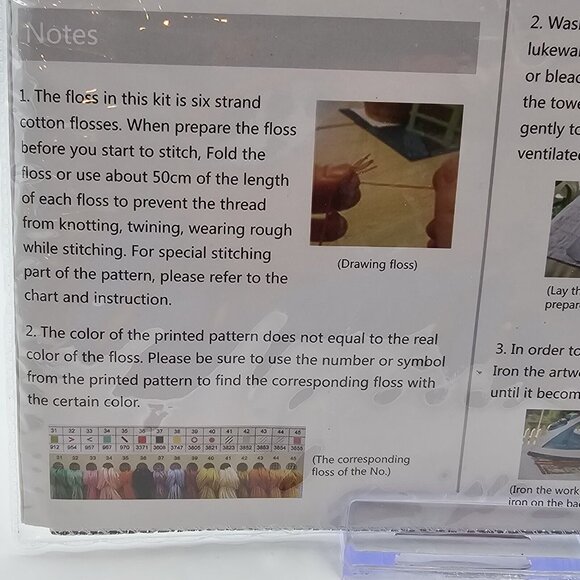 Maydear Colorful Parrots Cross Stitch Kit Pre-Printed Fabric - Picture 4 of 5